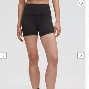 Lululemon Wunder Train High-Rise Bike Short 4' - Black - Size 6